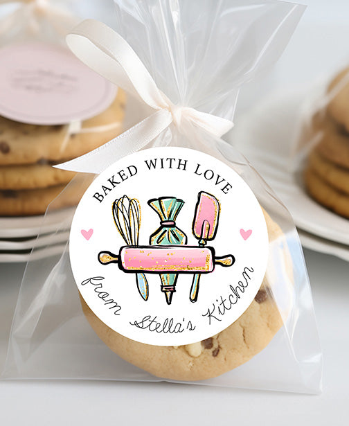 Fun Baking Logo Stickers