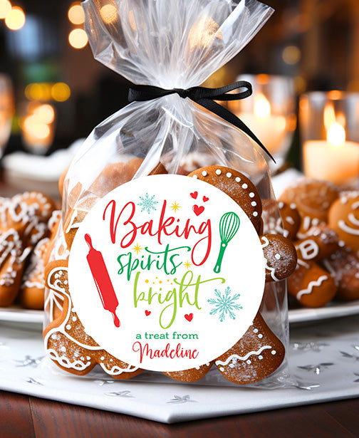 Baking Spirits Bright Christmas Stickers