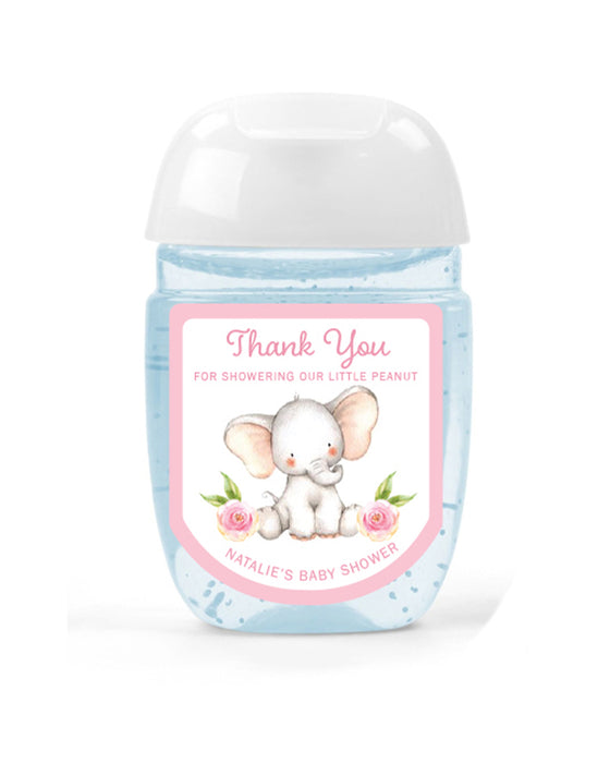 Little Peanut Girl Baby Hand Sanitizer Label
