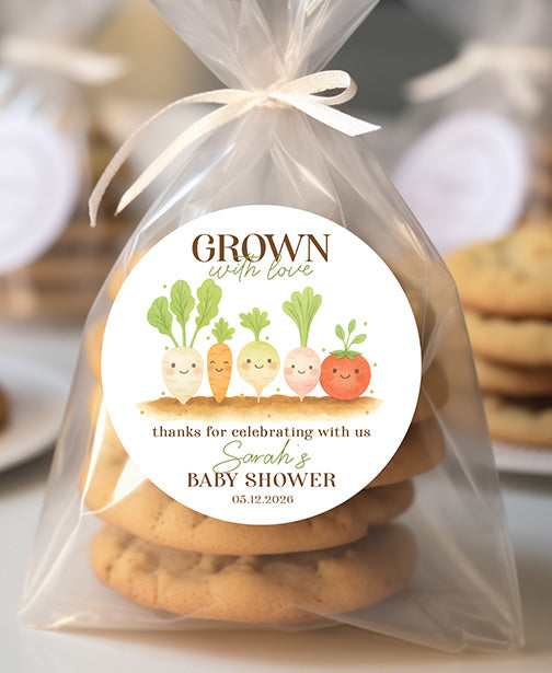 Grown with Love Baby Shower Stickers