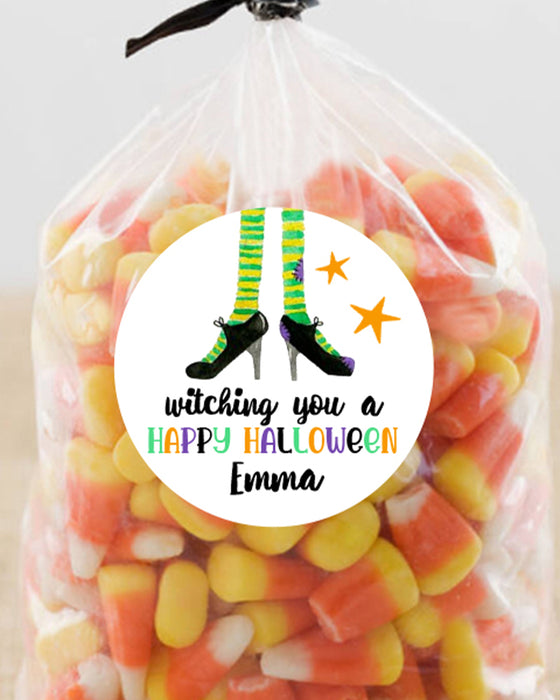 Witchy Feet Halloween Treat Stickers