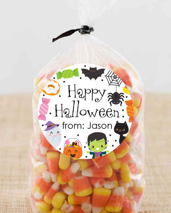 Happy Halloween Treat Stickers