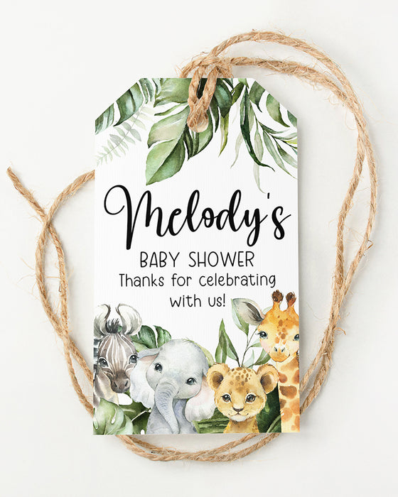 Safari Baby Shower Hang Tags
