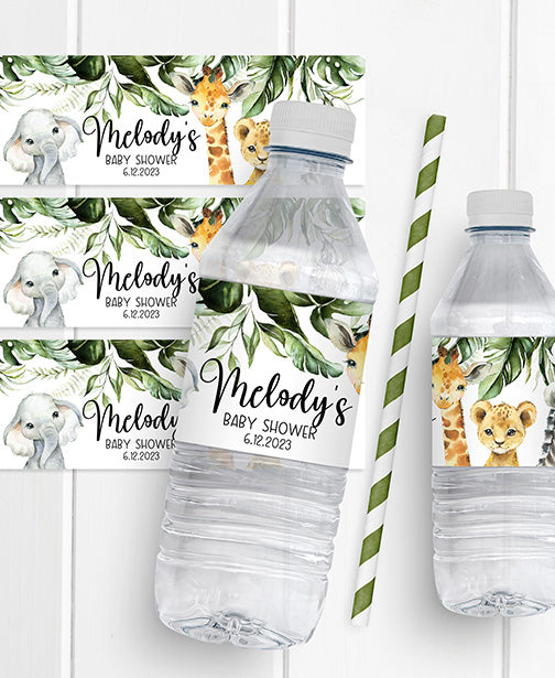 Safari Baby Water Bottle Labels