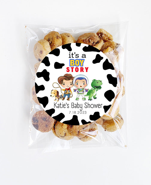 Boy Story Baby Shower Stickers