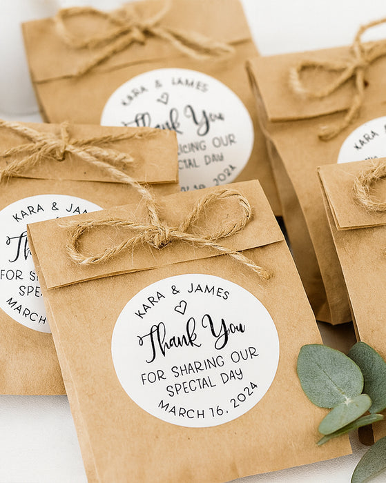 Thank You for Sharing Our Special Day Wedding Stickers