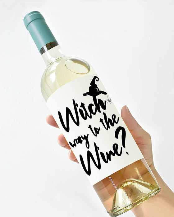 Witch Way to the Wine Halloween Wine Labels