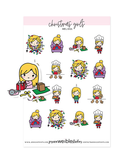 Christmas Girls Planner Stickers