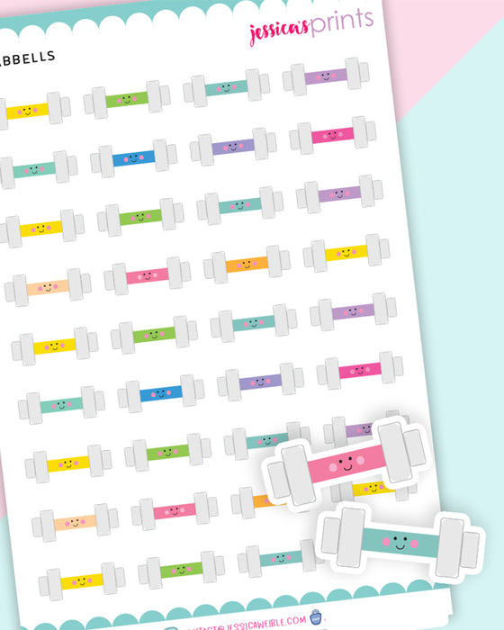 Dumbbells Planner Stickers