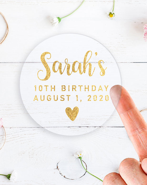 Foil Birthday Stickers