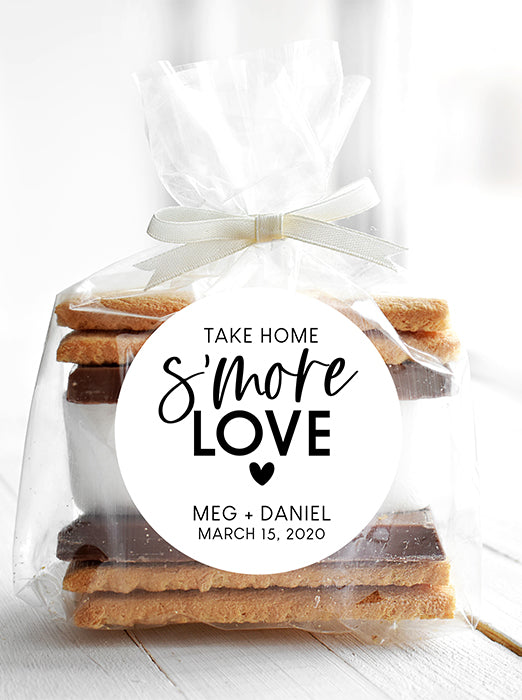 Take Home S'more Love Wedding Stickers