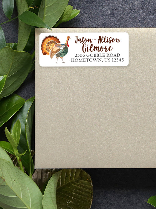 Watercolor Turkey Address Sticker Labels