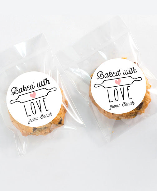 Baked with Love Stickers