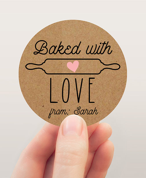 Baked with Love Stickers
