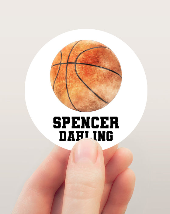 Basketball Back to School Name Labels