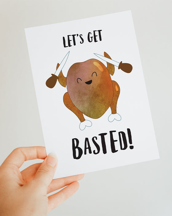Let's Get Basted Thanksgiving Card