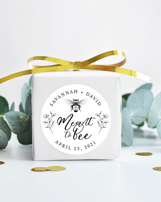 Meant to Bee Wedding Stickers