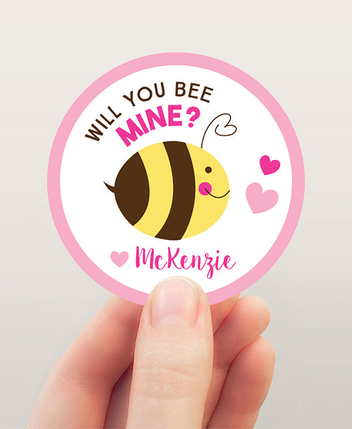 Bee Mine Valentine Stickers