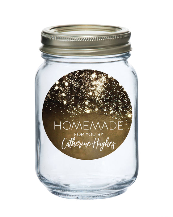 Twinkle Lights Jam Jar Canning Stickers