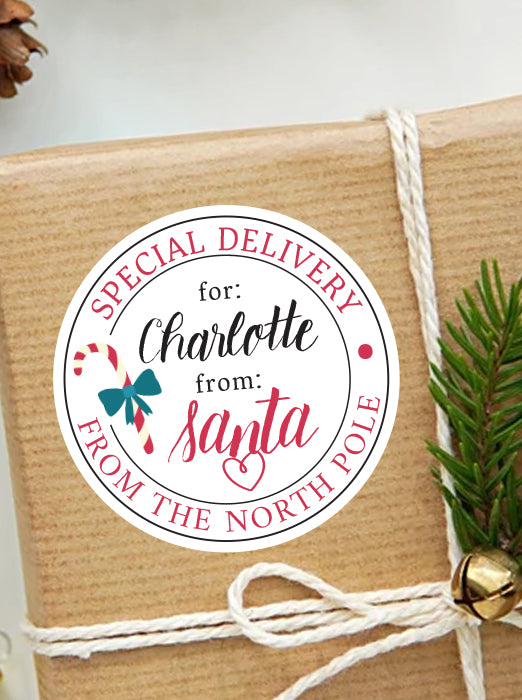 Special Delivery Custom Christmas Gift Labels