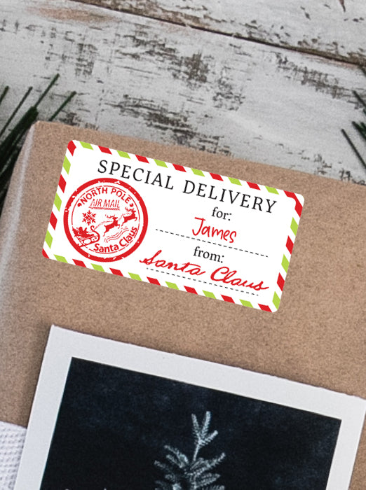 Special Delivery Custom Christmas Sticker Labels