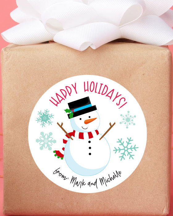 Fun Snowman Christmas Stickers