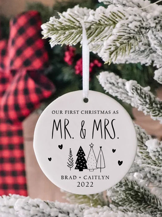 Our First Christmas Mr and Mrs Ornament