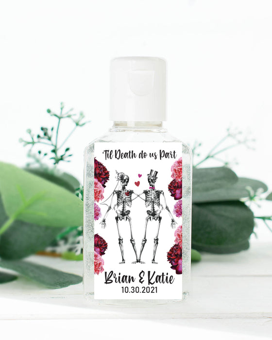 Til Death Do Us Part Floral Tall Hand Sanitizer Labels