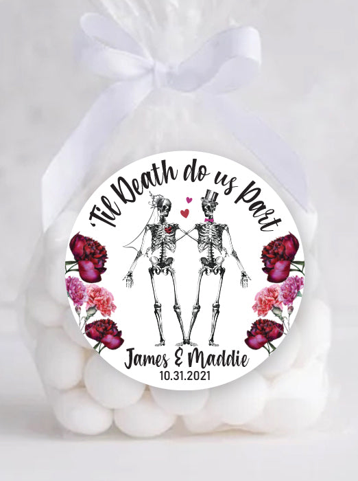 Til Death Do Us Part Floral Wedding Stickers