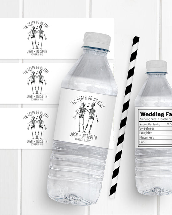 Til Death Do Us Part Water Bottle Labels