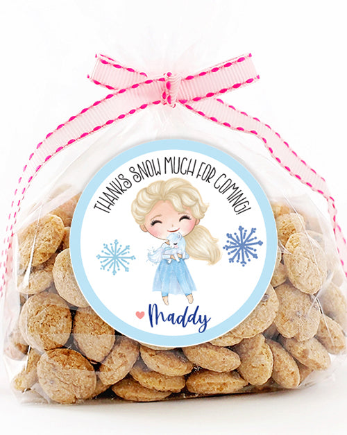 Elsa Frozen Birthday Party Stickers