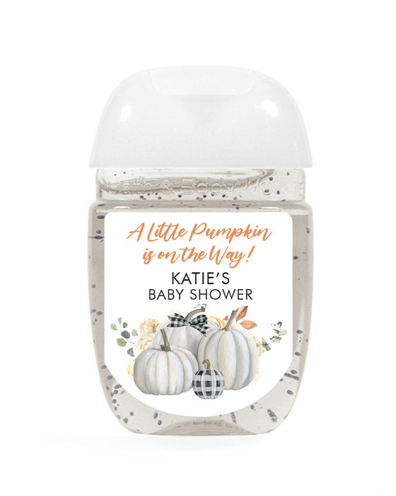 Farmhouse Pumpkin Baby Hand Sanitizer Label