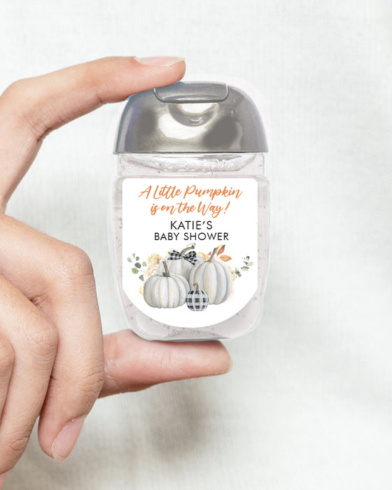 Farmhouse Pumpkin Baby Hand Sanitizer Label
