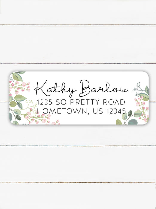 Floral Eucalyptus Address Sticker Labels