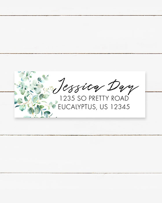 Floral Eucalyptus Return Address Labels