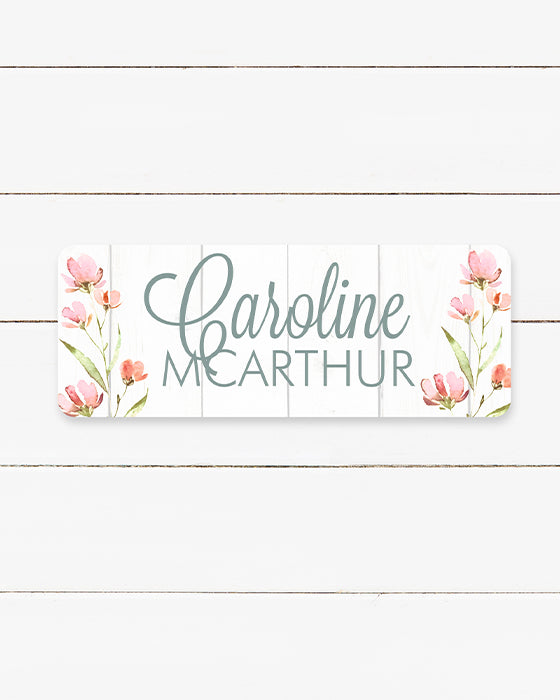 Feminine Floral Waterproof Name Labels