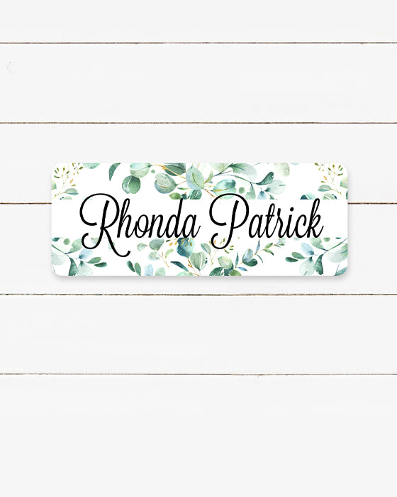 Eucalyptus Floral Waterproof Name Labels