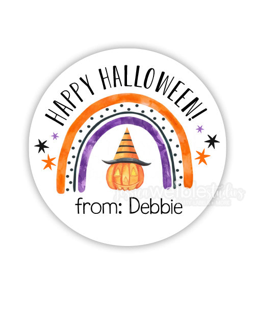 Halloween Rainbow Treat Stickers