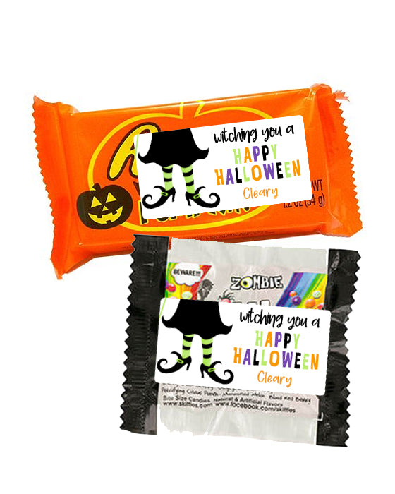 Witching You a Happy Halloween Candy Stickers