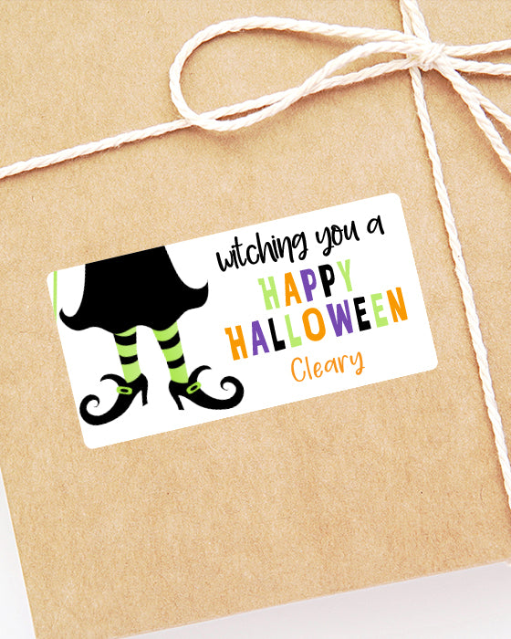 Witching You a Happy Halloween Candy Stickers