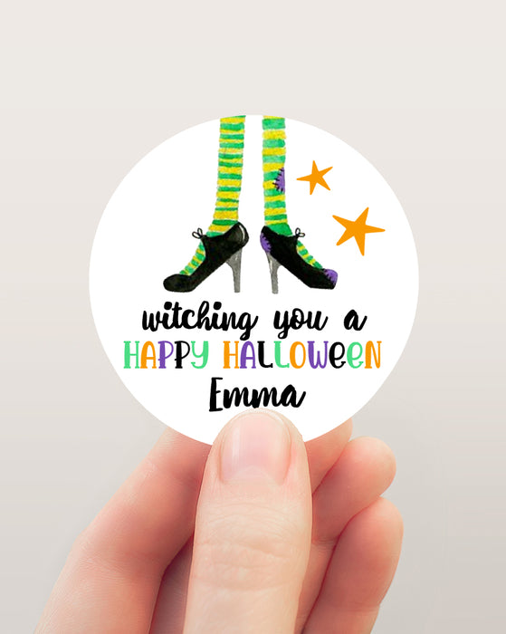 Witchy Feet Halloween Treat Stickers