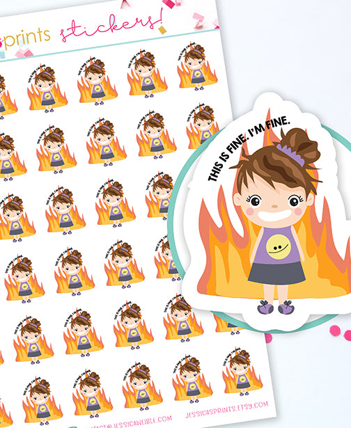 This is Fine Stressed Planner Stickers