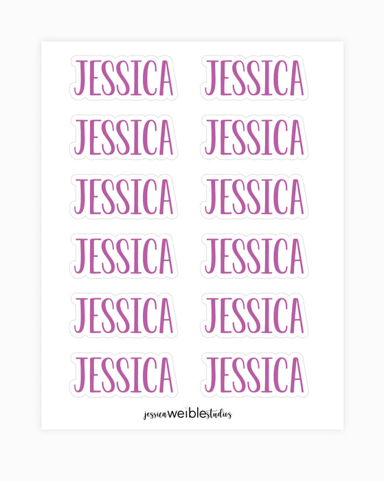 Personalized Name Labels