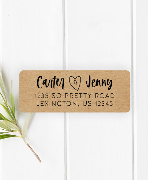 Simple Romantic Address Sticker Labels