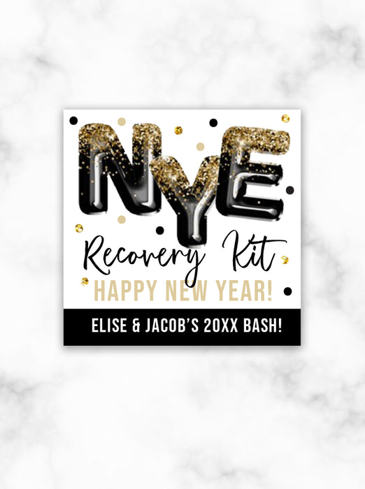 New Years Eve Hangover Kit Labels