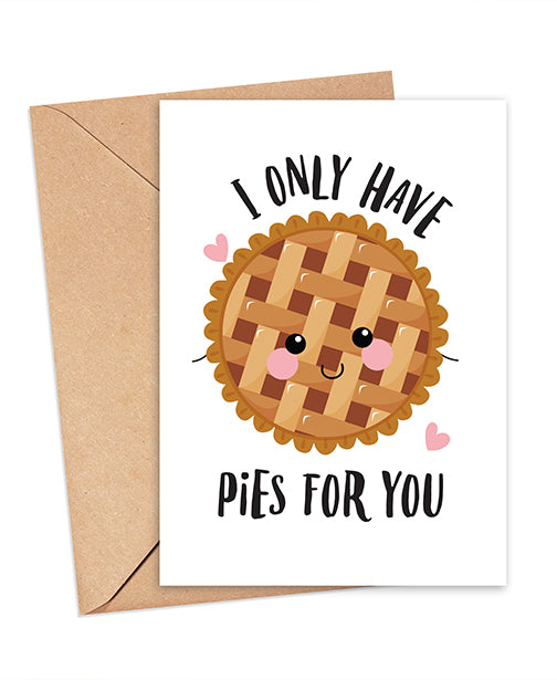 i only have pies for you funny anniversary valentine card