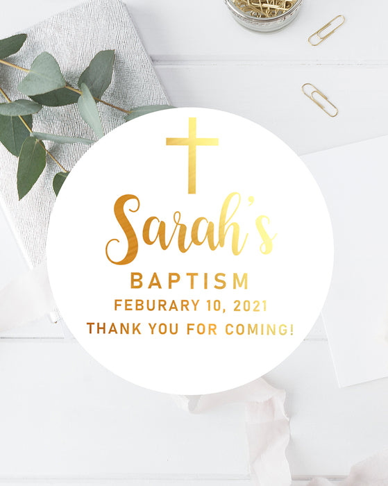 Foil Baptism Stickers