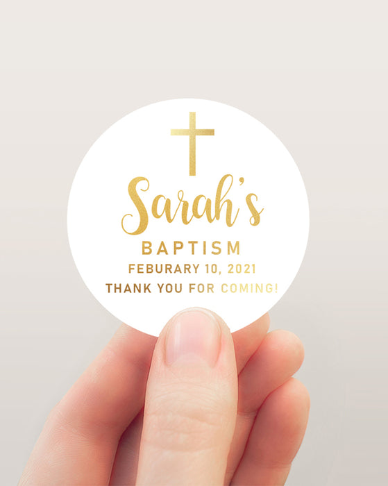 Foil Baptism Stickers