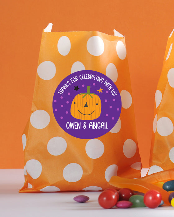 Little Pumpkin Halloween Treat Stickers
