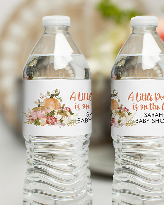 Pumpkin Baby Water Bottle Labels